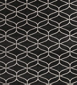 Black White modern design rug