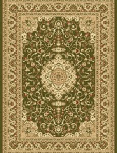 Larger Green Cream Rug