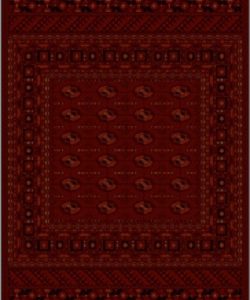 Traditional marron rug