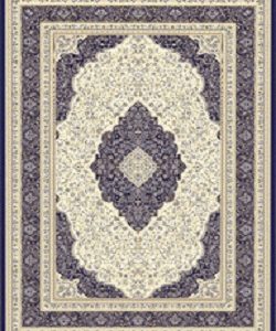 Persian pattern Rug Cream Navy