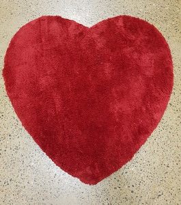 Love Heart shape rug