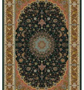 Black Iranian silk rug