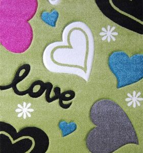 Children Love heart rug