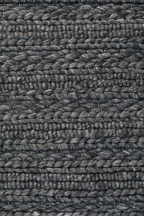 Harvest Charcoal Braided Wool-Viscose Blend Rug | Rug Culture - Image 6