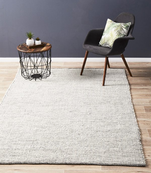 Loft Black Wool Luxury Modern Neutral Rug | Rug Culture