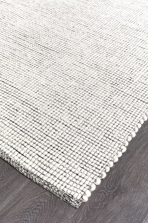 Loft Black Wool Luxury Modern Neutral Rug | Rug Culture - Image 3