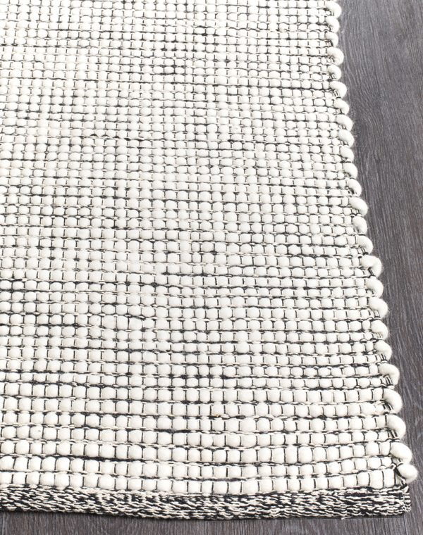 Loft Black Wool Luxury Modern Neutral Rug | Rug Culture - Image 4