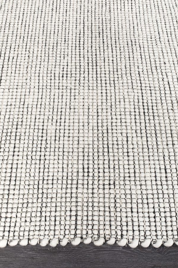 Loft Black Wool Luxury Modern Neutral Rug | Rug Culture - Image 5