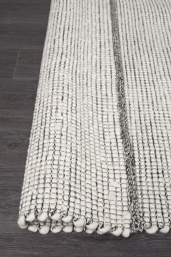 Loft Black Wool Luxury Modern Neutral Rug | Rug Culture - Image 7