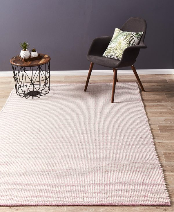 Loft Pink Luxury Neutral Handloomed Wool Rug | Rug Culture