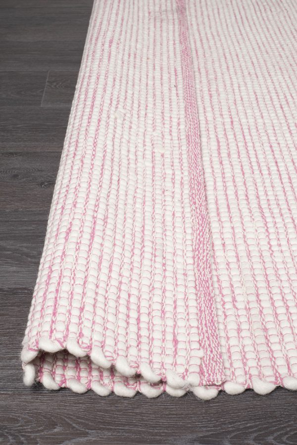 Loft Pink Luxury Neutral Handloomed Wool Rug | Rug Culture - Image 2