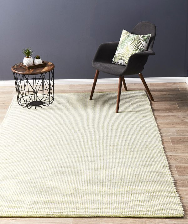 GREEN RUG Loft Pistachio Luxury Modern Neutral Handloomed Wool Rug | Rug Culture