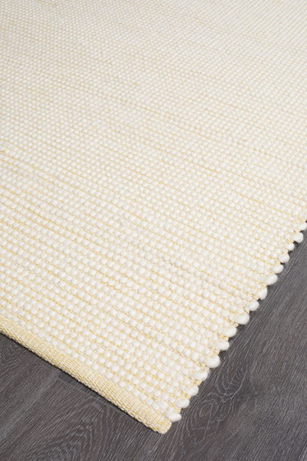 Loft Yellow Luxury Neutral Handloomed Wool Rug | Rug Culture - Image 2