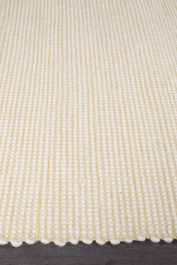 Loft Yellow Luxury Neutral Handloomed Wool Rug | Rug Culture - Image 4